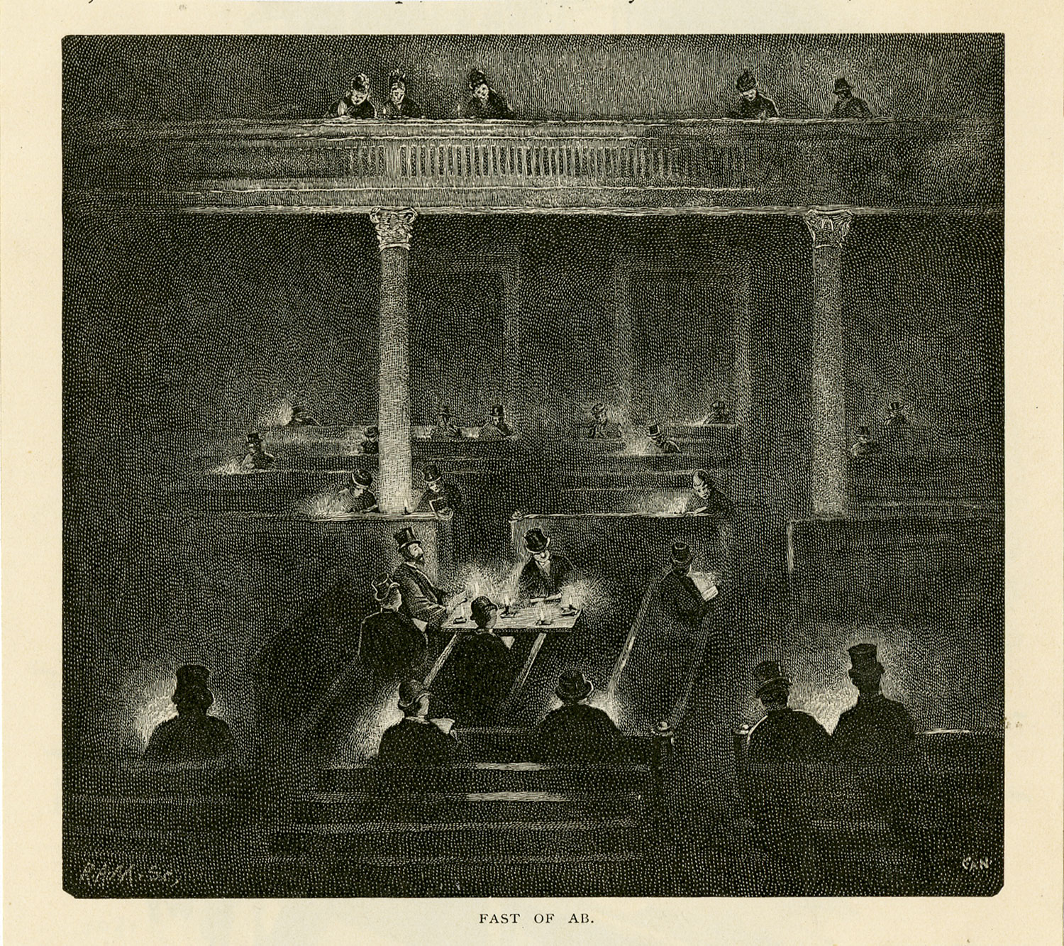 Engraving depicting the Feast of Ab